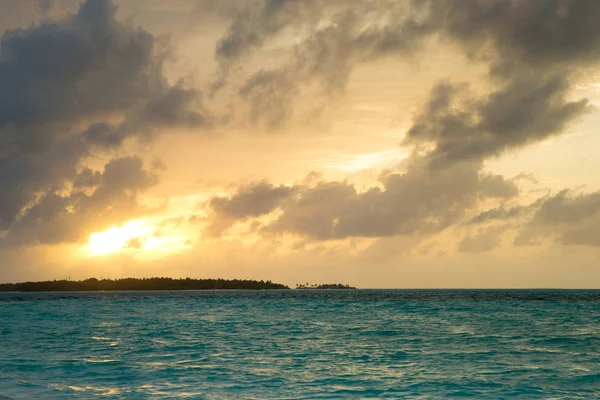 Pôr Sol Mar Zanzibar — Fotografia de Stock