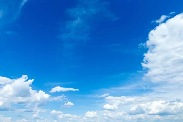 Blauwe Lucht Achtergrond Met Kleine Wolken Panorama — Stockfoto