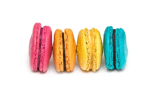 Uma Delicadeza Doce Francesa Macaroons Variedade Closeup — Fotografia de Stock