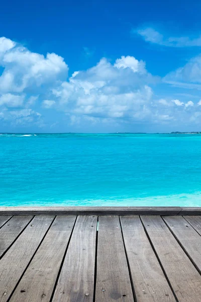 Tropische Insel Der Malediven Mit Weißem Sandstrand Und Meer — Stockfoto