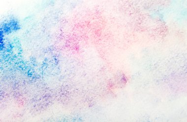  Renkli suluboya arka plan. Fırçayla boyanmış el.