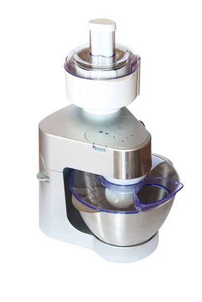 RVS Stand Food Mixer geïsoleerd op wit — Stockfoto