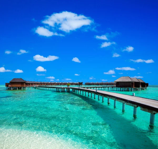 Maldivler Tropikal Plaj Seyahat Turizm Tatil Konsepti — Stok fotoğraf