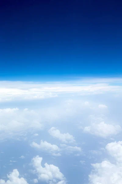 Blauer Himmel Hintergrund Mit Winzigen Wolken Panorama — Stockfoto