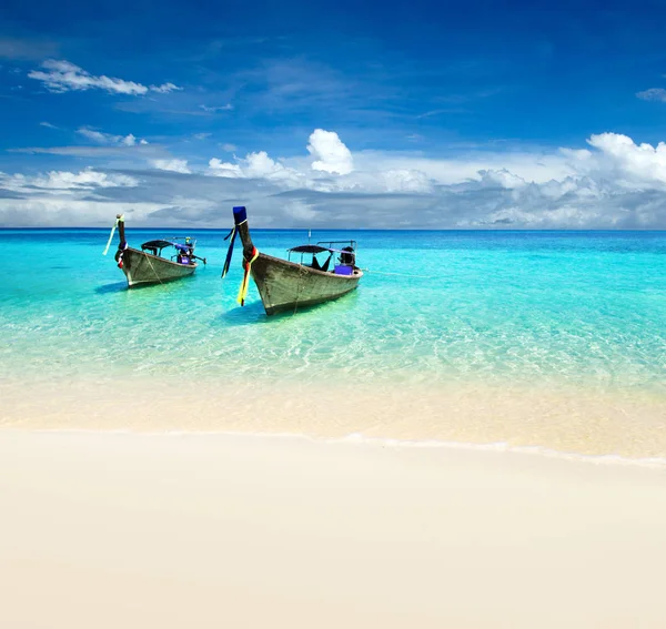 海滩和热带海 自然背景 — 图库照片