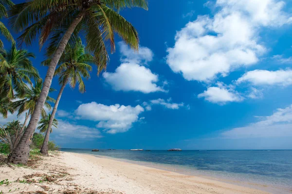 Playa tropical en Sri Lanka. Vacaciones de verano y vacaciones concep — Foto de Stock