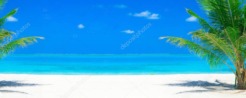 tropical beach in Maldives. sea landscape