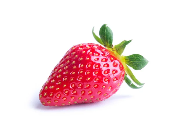 Rote Beere Erdbeere isoliert auf weißem Hintergrund — Stockfoto