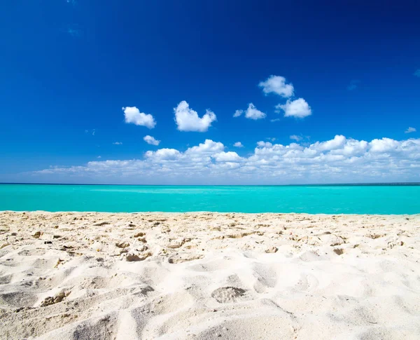 Mar azul y cielo azul. playa tropical —  Fotos de Stock