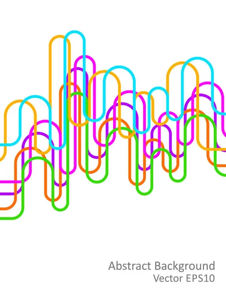 Kleurrijke Golven Een Witte Achtergrond Vector Abstracte Achtergrond Trillingen Lijnen — Stockvector