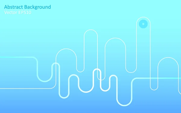 波ラインとグラデーション効果と光の青い抽象デザインのベクトルの背景 — ストックベクタ