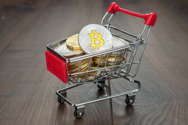 Alışveriş arabası bitcoins tam
