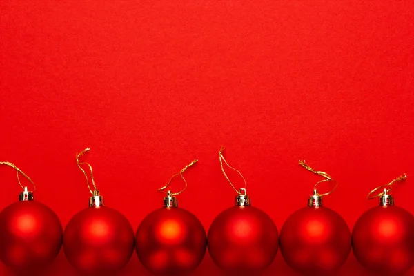 Árbol de navidad rojo decoración — Foto de Stock