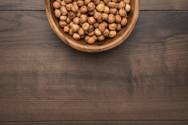 Bowl of hazelnuts — Stock Photo, Image