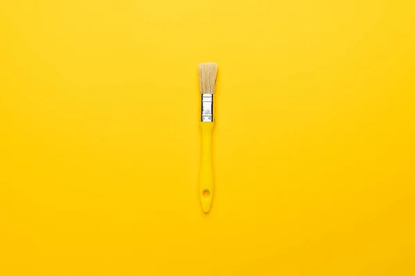 Pennello sullo sfondo giallo — Foto Stock