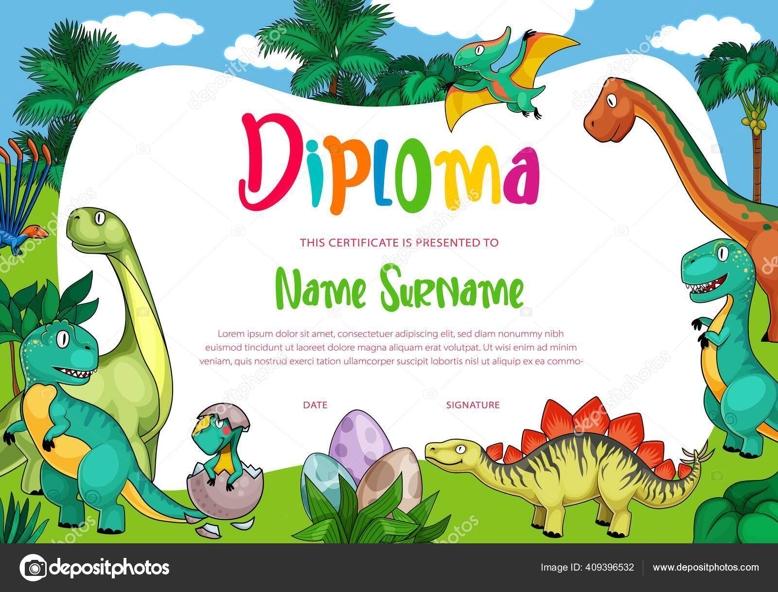 Quadro infantil desenho filhote dinossauro verde dino bebe