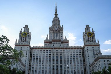 Moskova, Rusya - Mayıs, 13, 2018: Moskova Devlet Üniversitesi resim