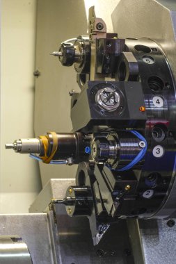 Endüstriyel metal işleme makine yakın çekim