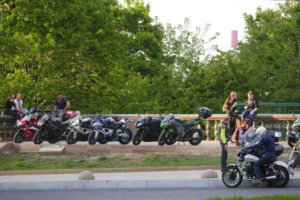 Moscow Russia May 2018 Bikers Motorcycles Moscow — Stock Photo, Image