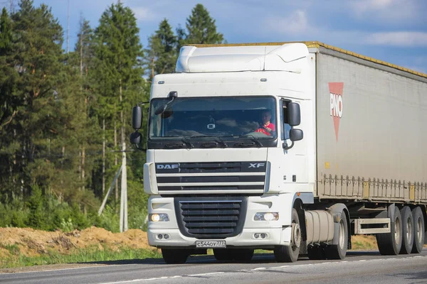 Moskou Regio Rusland Mei 2018 Vrachtwagen Een Snelweg Moskou Regio — Stockfoto