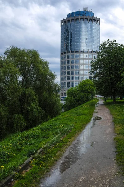 Moszkvai Épület Modern Lakos — Stock Fotó