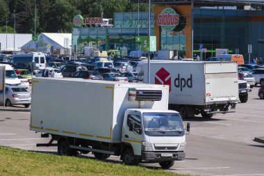 Moscow region, Rusya Federasyonu - 21 Mayıs 2018: kamyon üzerinde bir Park Moskova Bölgesi