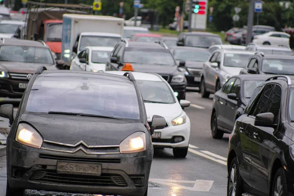 Moskau Russland Mai 2018 Autos Stau Moskau — Stockfoto