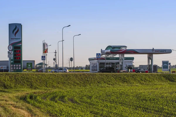 Brest Régió Fehéroroszország Május 2018 Fehérorosz Benzinkút — Stock Fotó