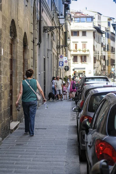 Florencia Italia Junio 2018 Coches Aparcamiento Centro Florencia Italia — Foto de Stock