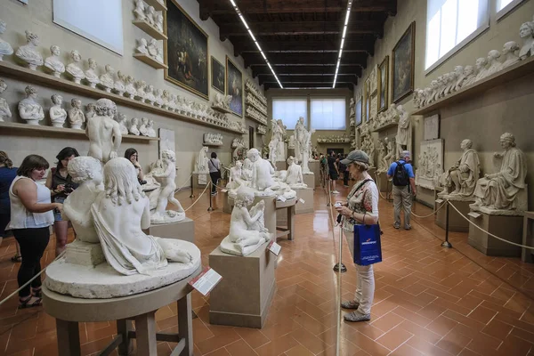 Florence Italië Juni 2018 Bezoekers Een Museum Van Florence Academie — Stockfoto