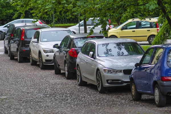 Padoue Italie Juin 2018 Voitures Sur Parking Padoue Italie — Photo