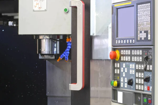 Panel Control Máquina Metalurgia Control Numérico Computarizado — Foto de Stock