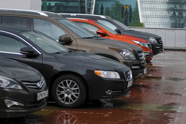 Moskau Russland Mai 2018 Autos Auf Einem Parkplatz Moskau — Stockfoto