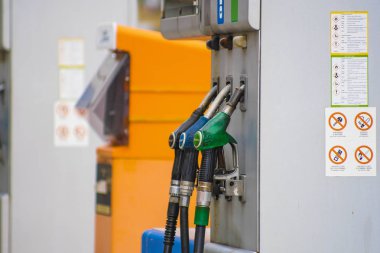 Genoa, İtalya - Haziran, 12, 2018: benzin istasyonu Cenova, İtalya