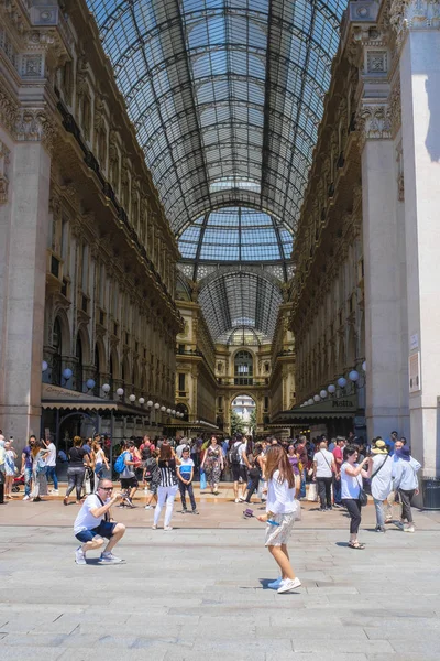 Milán Italia Junio 2018 Galleria Vittorio Emanuele Milán — Foto de Stock