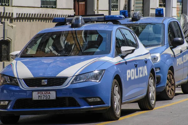 Mailand Italien Juni 2018 Polizeiautos Parken Mailand Italien — Stockfoto