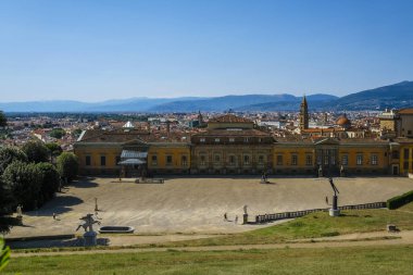 Floransa, İtalya - 5 Haziran 2017: Floransa, İtalya'nın panorama Pitti Palace