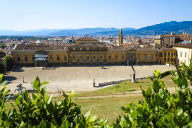 Floransa, İtalya - 5 Haziran 2017: Floransa, İtalya'nın panorama Pitti Palace