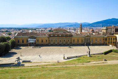 Floransa, İtalya - 5 Haziran 2017: Floransa, İtalya'nın panorama Pitti Palace