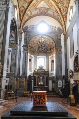 Parma, İtalya - Temmuz, 9, 2018: iç Parma Katedrali Parma, İtalya