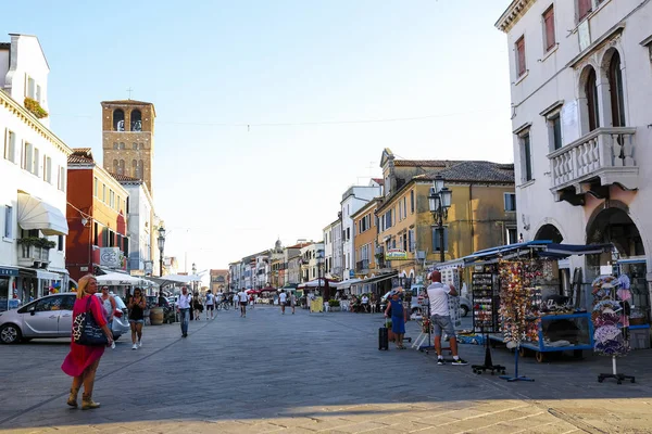 Sottomarina Italia Junio 2018 Calle Centro Sottomarina Italia —  Fotos de Stock