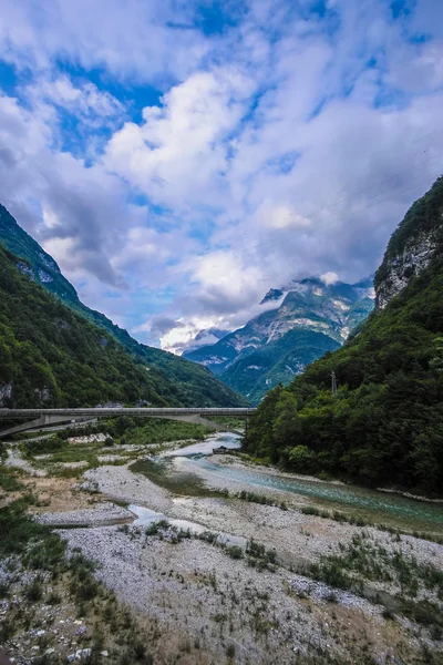 Peisaj Alpin Imaginea Râului Piave — Fotografie, imagine de stoc