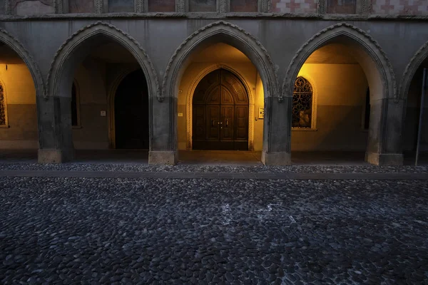 Pádua Itália Julho 2018 Parapeito Ponte Centro Pádua Itália Noite — Fotografia de Stock