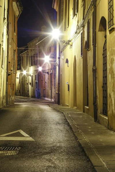 Пейзаж Изображением Ночи Ferrara Италия — стоковое фото