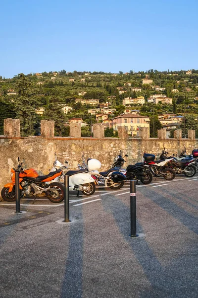 Garda Italy July 2018 Motorcycles Parking Garda Italy — Stock Photo, Image