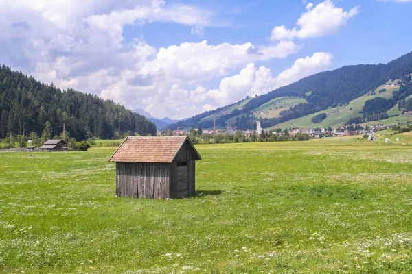 Paisagem Com Imagem Vale Alpino — Fotografia de Stock