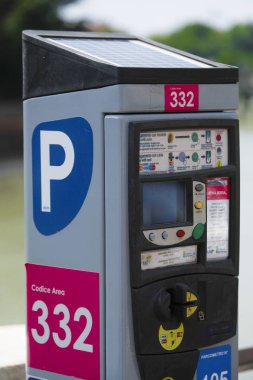 Verona, İtalya - Temmuz, 16, 2018: Verona, İtalya için makine otopark