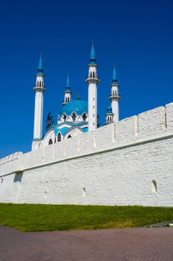 Kazan, Rusya - Ağustos, 21, 2018: Kazan Kremlin, Rusya Kul Şerif Camii