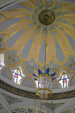 Kazan, Rusya - Ağustos, 21, 2018: iç Kul Şerif Camii Kazan Kremlin, Rusya
