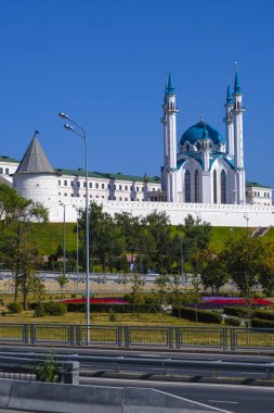 Kazan, Rusya - Ağustos, 21, 2018: Kazan Kremlin, Rusya Kul Şerif Camii